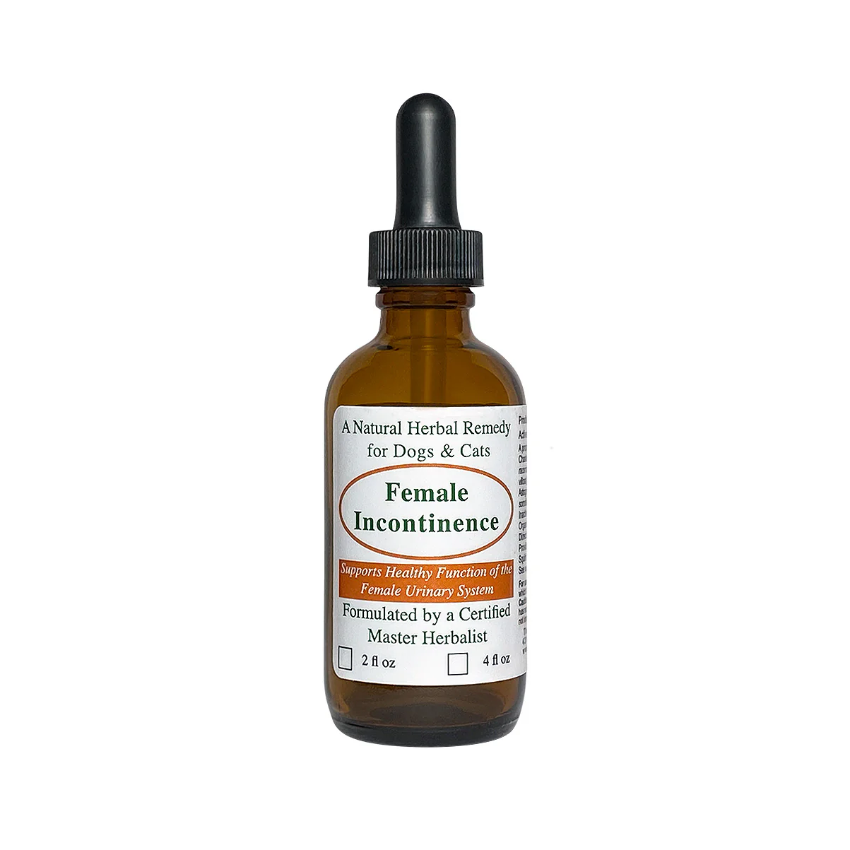 What is the daily dosage for a 28lb dog of the Female Incontinence remedy?